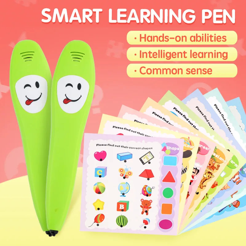 HKM-980691 Interactive English Learning Pen for Kids with Cognitive Learning Cards - Ages 2 to 14