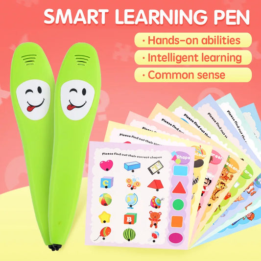 Interactive English Learning Pen for Kids with Cognitive Learning Cards - Ages 2 to 14