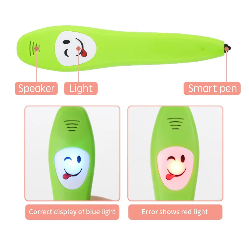 HKM-980691 Interactive English Learning Pen for Kids with Cognitive Learning Cards - Ages 2 to 14