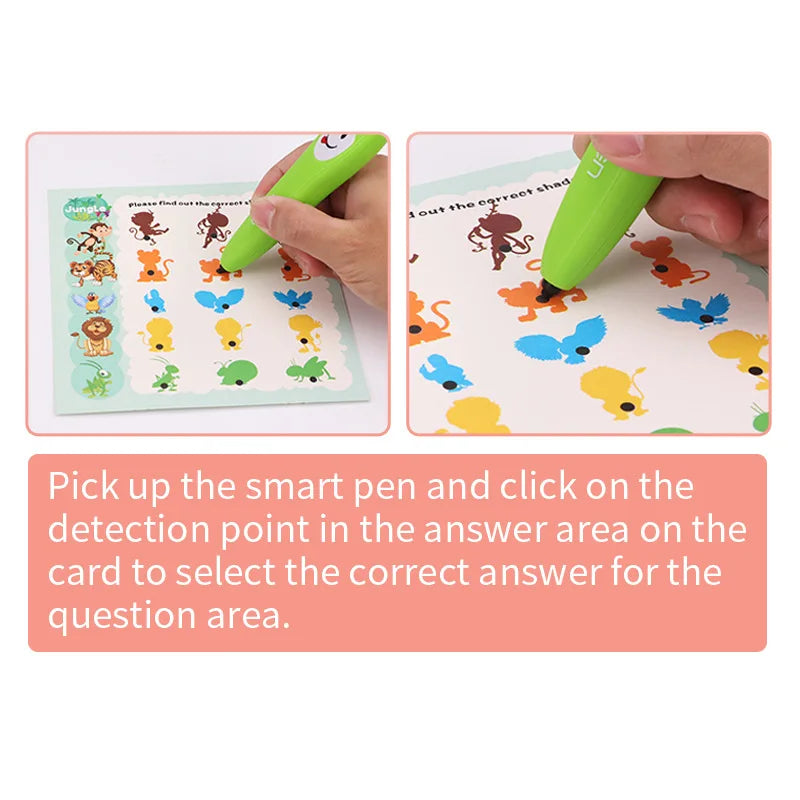 HKM-980691 Interactive English Learning Pen for Kids with Cognitive Learning Cards - Ages 2 to 14