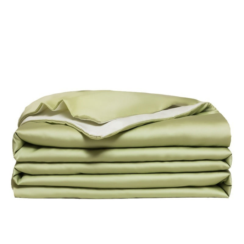 HKM-980691 Washed Ice Silk Solid Color Bed Sheet and Quilt Cover Set for Modern Bedrooms