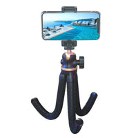 HKM-980755 One-Piece Octopus Tripod Desktop Phone Holder - Compatible with iPhone Models - Rose Gold, Local Gold, Blue