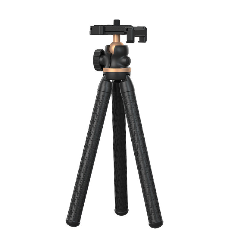 HKM-980755 One-Piece Octopus Tripod Desktop Phone Holder - Compatible with iPhone Models - Rose Gold, Local Gold, Blue