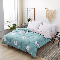 HKM-981011 Cotton Duvet Cover with Semi-Reactive Printing in Pastoral Style