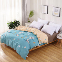 HKM-981011 Cotton Duvet Cover with Semi-Reactive Printing in Pastoral Style