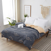 HKM-981011 Cotton Duvet Cover with Semi-Reactive Printing in Pastoral Style