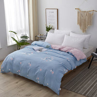 HKM-981011 Cotton Duvet Cover with Semi-Reactive Printing in Pastoral Style