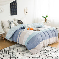 HKM-981011 Cotton Duvet Cover with Semi-Reactive Printing in Pastoral Style
