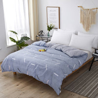 HKM-981011 Cotton Duvet Cover with Semi-Reactive Printing in Pastoral Style