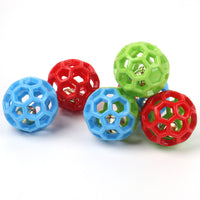 HKM-981139 Hollow Ball Dog Cat Toy TPR Plastic Rubber Bite-resistant Two-color