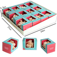 HKM-981267 3D Mini KongMing Lock Wooden Puzzle - Educational Brain Teaser for Ages 5+