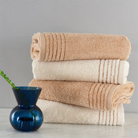 HKM-981267 Cotton Towel Set in Beige and Brown - Soft and Absorbent, Various Sizes Available
