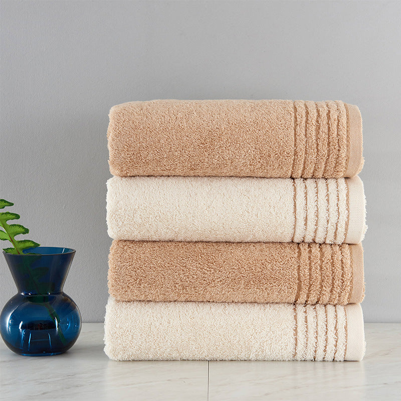 HKM-981267 Cotton Towel Set in Beige and Brown - Soft and Absorbent, Various Sizes Available