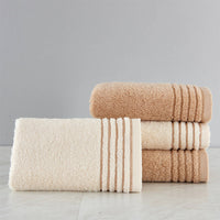 HKM-981267 Cotton Towel Set in Beige and Brown - Soft and Absorbent, Various Sizes Available