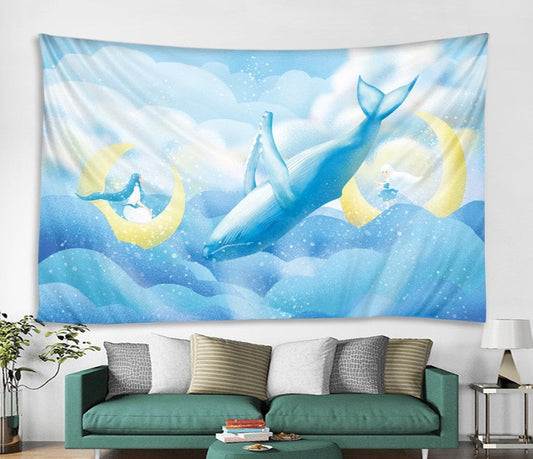 HKM-981395 European Classic Home Printing Tapestry in 100% Polyester Fabric - Rectangle Design for Bedroom, Living Room, Hotel Decor