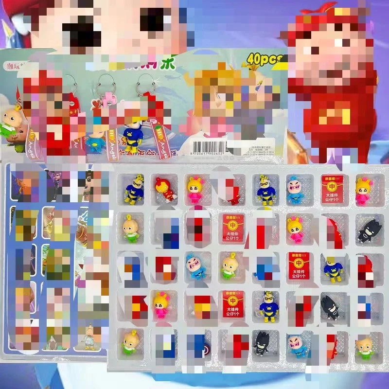 HKM-981523 Christmas Kawaii Blind Box Figures - 40pcs Fun PVC Toys for Kids