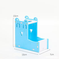 HKM-981715 Automatic Hamster Water Bottle Feeder with Mini Sleeping Nest and Food Basin - 80ml Capacity, Eco-Friendly Materials