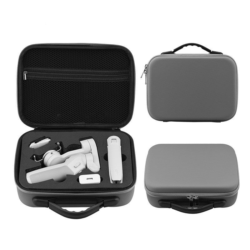 HKM-981715 Portable Waterproof Handbag for DJI OM4 and OSMO Mobile3 - Soft Handle Design, Grey Nylon Outer with Inner Pocket