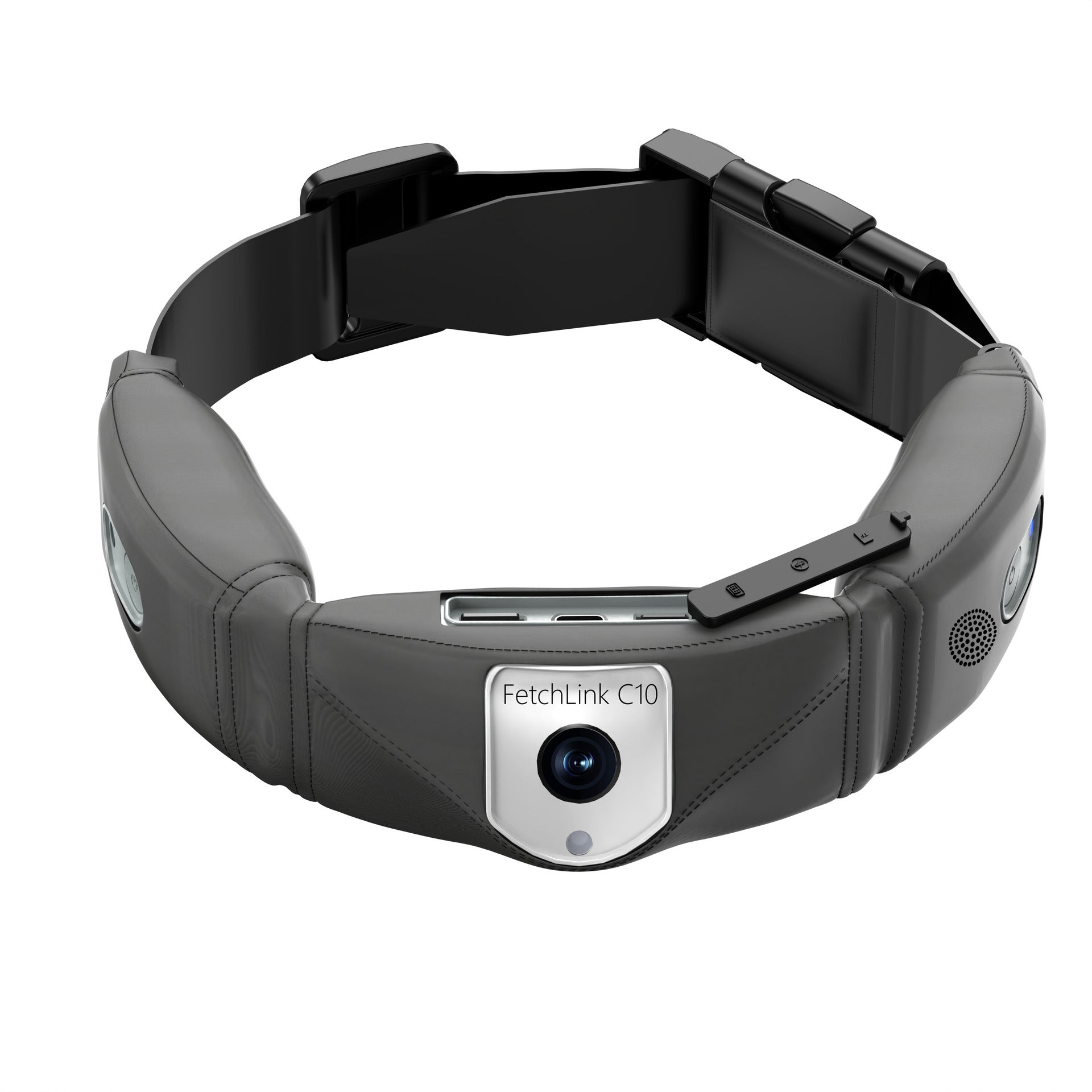 HKM-981843 C10 Smart Pet Collar for Health Monitoring with Mobile App Control - Gray, Plastic, 3000mAh Battery