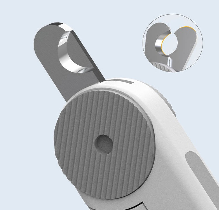 HKM-981843 LED Luminous Nail Scissors with File and Safety Features for Pets