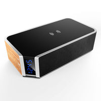 HKM-981907 5W Wireless Charging Bluetooth Alarm Clock with FM Speaker and USB Port