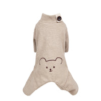 HKM-982291 All-Season Cotton Pajamas for Pets in Khaki, Bitter Orange, Green - Multiple Sizes Available