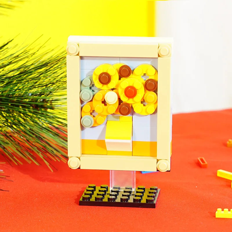 HKM-982419 World Paintings 3D Building Block Set - Educational Puzzle Toy for Ages 6+