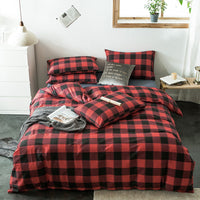 HKM-982611 Cotton Quilted Bedding Set with Geometric Pattern - Multiple Sizes Available