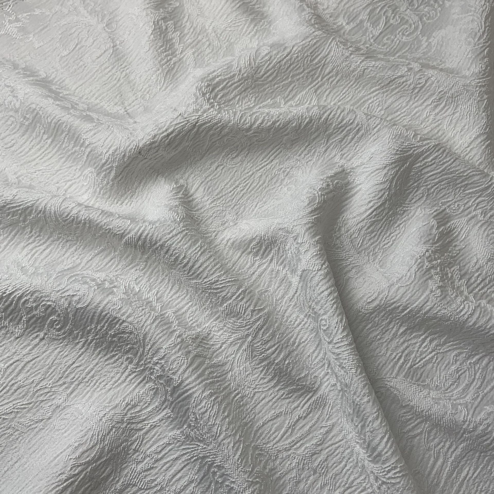 HKM-982675 Embossed Texture Jacquard Woven Fabric - 100% Polyester, 145cm Wide for Dresses, Autumn/Winter