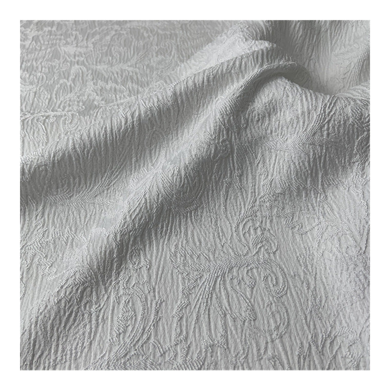 HKM-982675 Embossed Texture Jacquard Woven Fabric - 100% Polyester, 145cm Wide for Dresses, Autumn/Winter