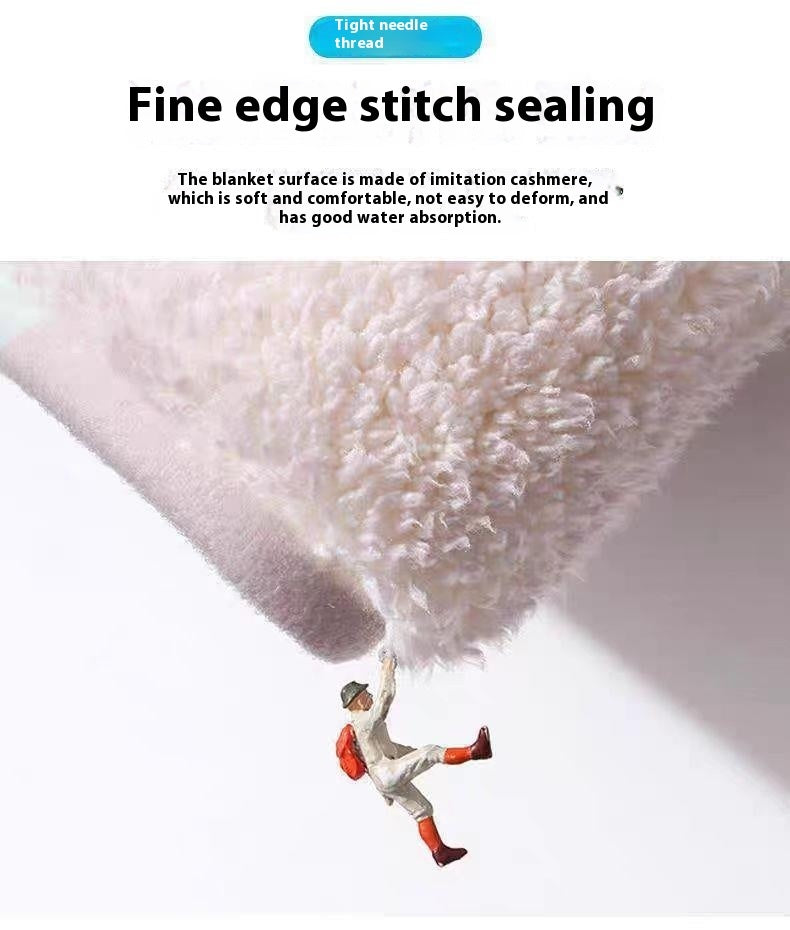 HKM-982739 Soft Cashmere-like Non-Slip Bathroom Mat - 60cm x 60cm or 80cm x 80cm, Machine Woven for Home Use