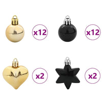 HKM-982803 Elegant Gold Christmas Bauble Set, 40 Minimalist Decorations for Trees and Events