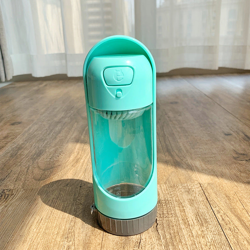HKM-982867 Portable Pet Travel Cup - 300ml Water Dispenser for Dogs and Cats - Pink, Blue, Green, Apricot
