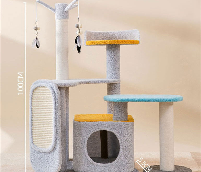 HKM-982995 Large Cat Scratch Board and Jumping Platform Toy for Active Play and Scratching Fun