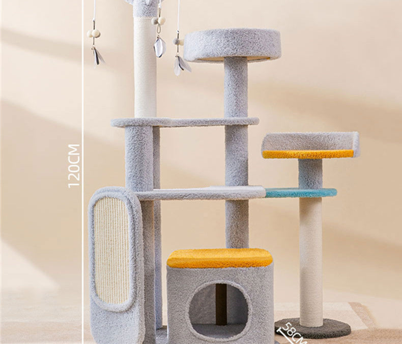 HKM-982995 Large Cat Scratch Board and Jumping Platform Toy for Active Play and Scratching Fun