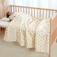 HKM-982995 Pure Cotton Cartoon Design Baby Summer Blanket - Available in Two Sizes (120x150, 150x200)