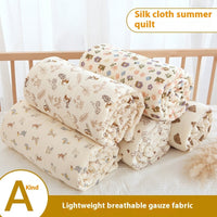 HKM-982995 Pure Cotton Cartoon Design Baby Summer Blanket - Available in Two Sizes (120x150, 150x200)