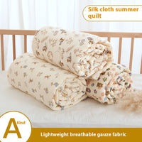 HKM-982995 Pure Cotton Cartoon Design Baby Summer Blanket - Available in Two Sizes (120x150, 150x200)
