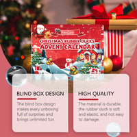 HKM-983123 24-Piece Christmas Advent Rubber Duck Blind Box Set for Teenagers