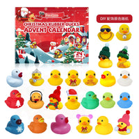 HKM-983123 24-Piece Christmas Advent Rubber Duck Blind Box Set for Teenagers
