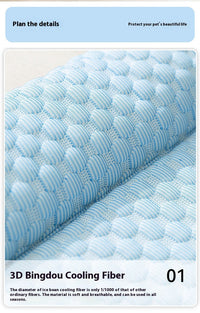 HKM-983123 Cooling Dog Mat - 3D Breathable Ice Pad for Small to Extra-Large Dogs, Various Colors Available
