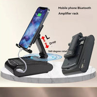 HKM-983187 Wireless Mobile Holder with Speaker, Model F15 - 40.5W HD Sound, Bluetooth & USB Playback, Compatible with Smartphones