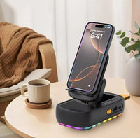HKM-983187 Wireless Mobile Holder with Speaker, Model F15 - 40.5W HD Sound, Bluetooth & USB Playback, Compatible with Smartphones