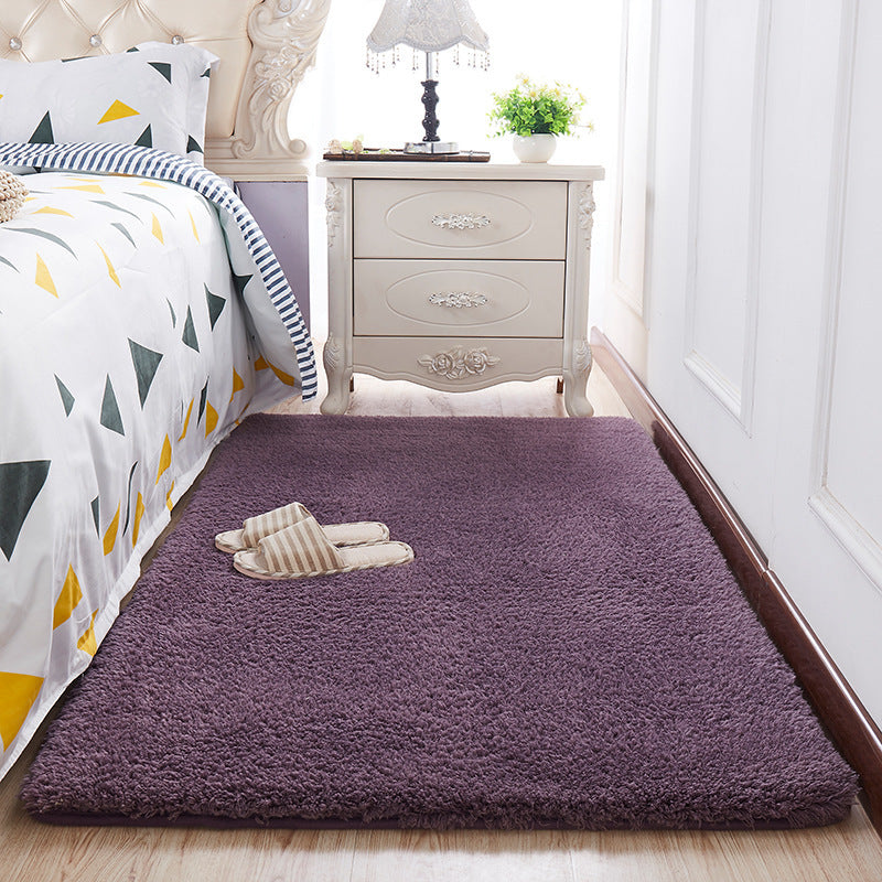 HKM-983315 Elegant Wool Velvet Rectangle Carpet in Customized Sizes and Colors for Bedroom and Living Room