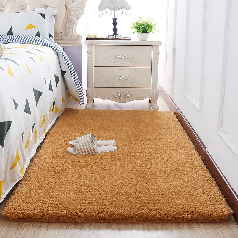 HKM-983315 Elegant Wool Velvet Rectangle Carpet in Customized Sizes and Colors for Bedroom and Living Room