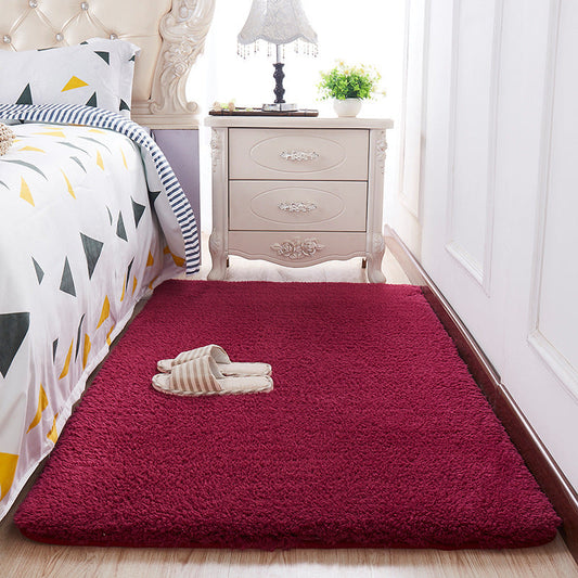 HKM-983315 Elegant Wool Velvet Rectangle Carpet in Customized Sizes and Colors for Bedroom and Living Room