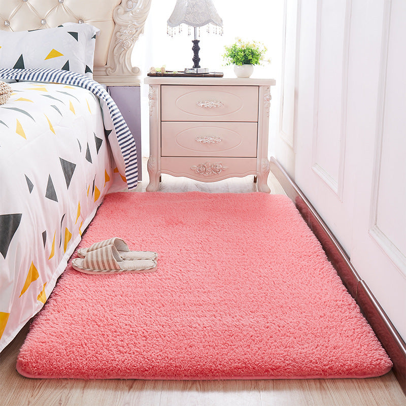 HKM-983315 Elegant Wool Velvet Rectangle Carpet in Customized Sizes and Colors for Bedroom and Living Room
