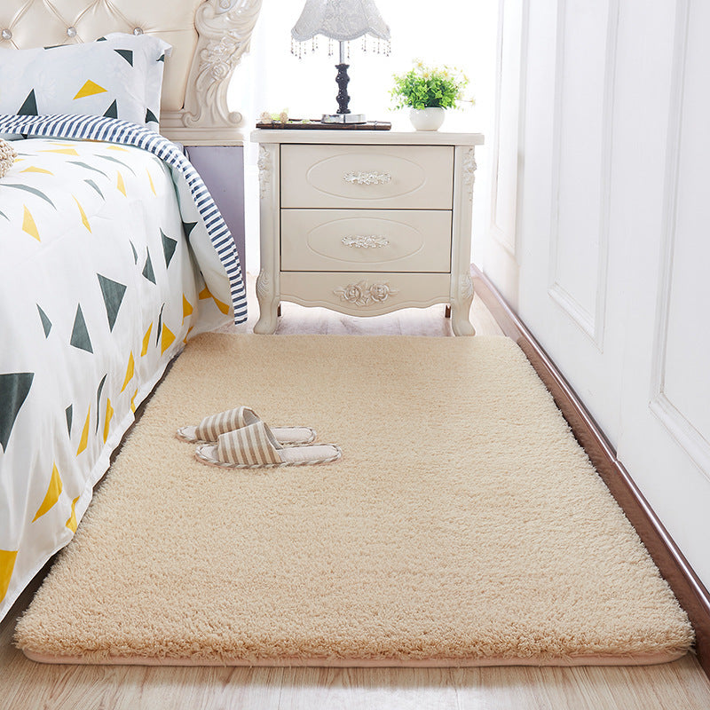 HKM-983315 Elegant Wool Velvet Rectangle Carpet in Customized Sizes and Colors for Bedroom and Living Room