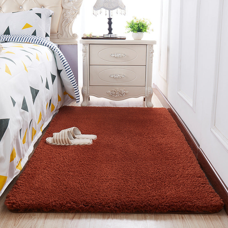 HKM-983315 Elegant Wool Velvet Rectangle Carpet in Customized Sizes and Colors for Bedroom and Living Room