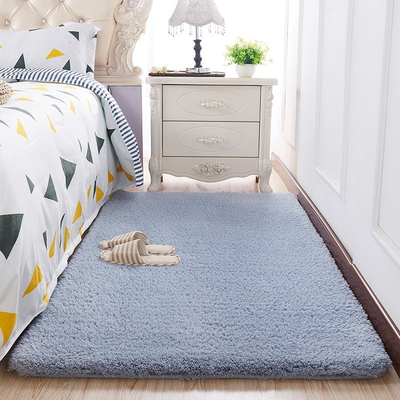 HKM-983315 Elegant Wool Velvet Rectangle Carpet in Customized Sizes and Colors for Bedroom and Living Room
